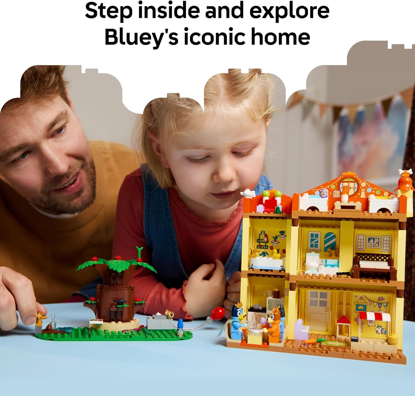 LEGO Bluey: Casa da Família Bluey - Conjunto Modular com Vários Cômodos, um Jardim, 4 Minifiguras e Acessórios Divertidos - Presente de Aniversário para Meninas e Meninos a partir de 4 Anos ou Fãs de Programas de TV - 11203