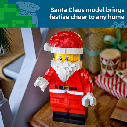 LEGO Minifigura de Papai Noel em escala ampliada 40820 | Brinquedo para meninos e meninas a partir de 10 anos, figura de Papai Noel, enfeite festivo para prateleira, ideia de presente de Natal, 761 peças