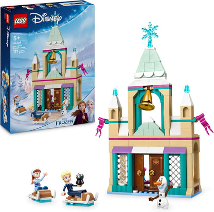 LEGO ǀ Disney Arendelle Frozen Castle Playset, brinquedo de construção de princesa para meninas de 5 anos ou mais, apresenta minibonecas Anna, Elsa, Olaf e uma figura de pinguim