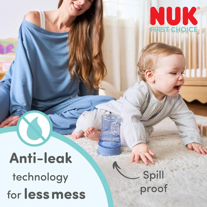 NUK Copo de Treinamento Magic Cup | 8+ meses | 230 ml | Borda 360° antivazamento | Copo para crianças pequenas | Baleia Azul | 1 unidade
