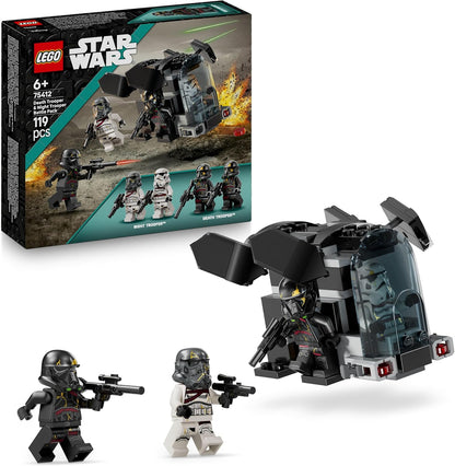 LEGO Star Wars: Ahsoka Death Trooper & Night Trooper Battle Pack, pequeno presente para meninos, meninas e fãs com 6 anos ou mais, brinquedo de construção Dropship para crianças, 4 personagens com blasters 75412