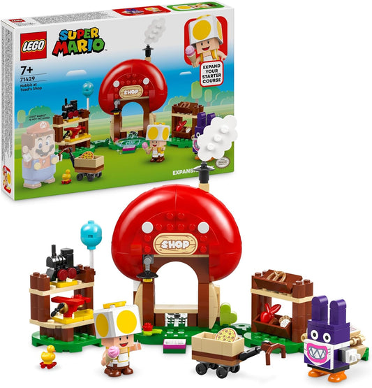 LEGO Super Mario Set de expansión Nabbit en la Tienda de Toad, juguete coleccionable para niños, niñas y niños a partir de 6 años, juego creativo con 2 figuras de personajes, incl. Rana amarilla, pequeño regalo para gamers 71429