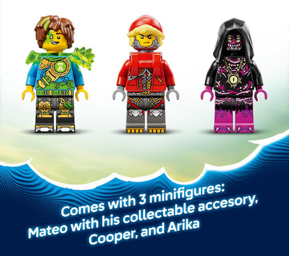 LEGO DREAMZzz 2 em 1 Escavadeira Escorpião Pesadelo - Transforma-se em uma figura de Vespa - Inclui 3 minifiguras e uma criatura colecionável laranja do tesouro - Presente para meninos a partir de 7 anos - 71513