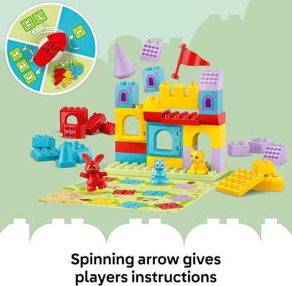 LEGO DUPLO Jogo de Castelo de Hopsy Brinquedo Educativo para Habilidades Motoras para Crianças, incluindo 3 Figuras de Animais, um Castelo de Brinquedo e um Jogo, um Spinner Presente de Aniversário para Meninas e Meninos de 3+ Anos 10450