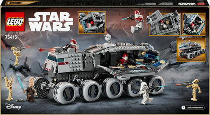 LEGO Star Wars 75413 Juggernaut da República - Brinquedo de Construção com 3 Figuras de Droides e 5 Minifiguras, incluindo Ki-Adi-Mundi com Sabre de Luz - Presente para Meninos a partir de 9 Anos e Fãs de The Clone Wars