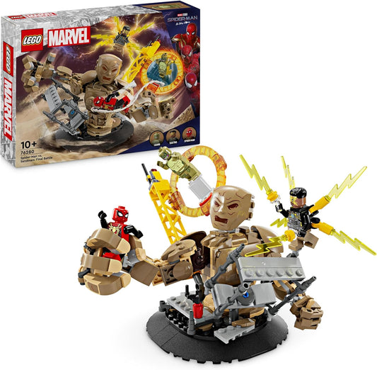 LEGO Sandman: Batalha Final, conjunto No Way Home, brinquedo de construção de super-herói para crianças, meninos e meninas com boneco de ação, além de minifiguras de lagarto e eletro, ideia de presente 76280