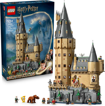 LEGO Harry Potter Castelo de Hogwarts: A Torre Principal - Brinquedo de Castelo Interativo com Chave Modular Voadora e Salas de Xadrez Bruxa, além de 12 Minifiguras - Presente para meninos, meninas e fãs adultos com mais de 10 anos 76454