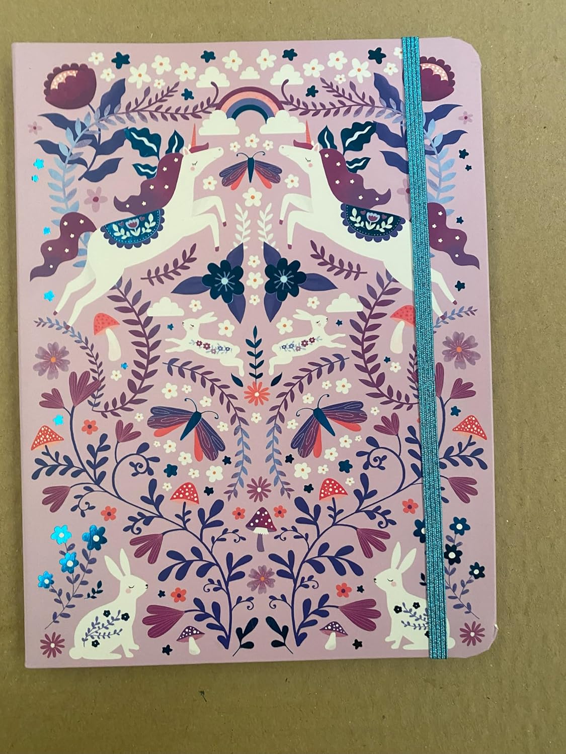 Janod - Caderno com Elástico - 144 Páginas - Tema Unicórnio - Formato A5 - Papelaria - Papelaria Unicórnio Presente para Meninas - 6 Anos ou Mais - J08932