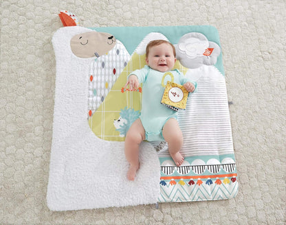 Fisher-Price Tapete de atividades extragrande Perfect Sense Deluxe para bebês, com 6 atividades para crianças pequenas.