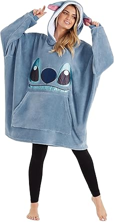 Disney Hoodie Blanket, Sherpa Fleece Oversized Hoodie, Presentes de Eeyore Stitch