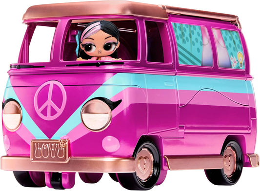 L.O.L. Surprise! Ônibus de Turnê do Festival de Música  – Conjunto 5 em 1 com Boneca Exclusiva, Acessórios Musicais e Móveis, Mais de 20 Itens Inclusos, Para Crianças a Partir de 4 Anos
