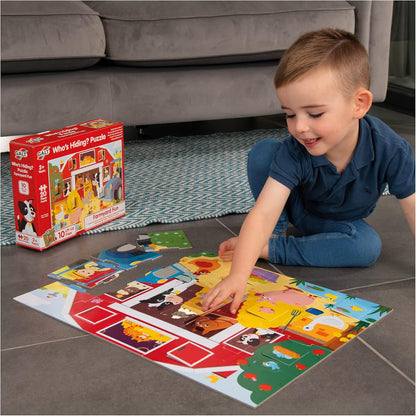 Galt, Quem Está Se Escondendo? Quebra-cabeça - Diversão na Fazenda, Quebra-cabeças para Crianças, Quebra-cabeça de 20 peças, Idades 2 Anos ou Mais