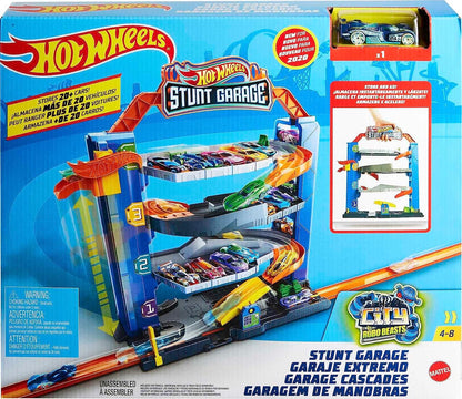 Hot Wheels City Stunt Garage Play Set Idéia de presente para idades de 3 a 8 anos elevador para níveis superiores Conecta-se a outros conjuntos, GNL70