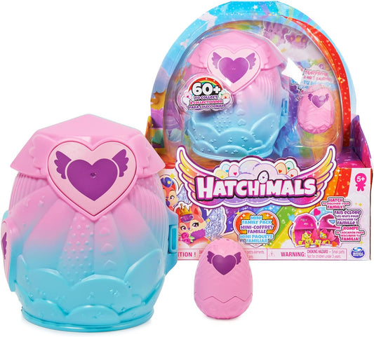 HATCHIMALS  CollEGGtibles, conjunto de jogos domésticos Family Pack com 3 personagens e até 3 bebês surpresa (o estilo pode variar), brinquedos infantis para maiores de 5 anos