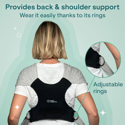 Koala Babycare Canguru para Bebê - Fácil de Usar - Suporte Ergonômico Certificado - Canguru Elástico Multiuso Adequado para Bebês de até 9 kg - Canguru para Bebê
