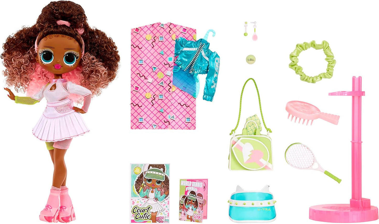 LOL Surprise Boneca OMG Sports Fashion com 20 surpresas - COURT CUTIE - Inclui vários acessórios de moda e esportes ferozes - Para crianças de 4 anos ou mais