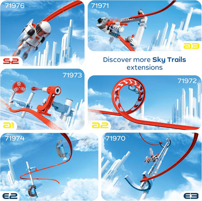 Sky Trails no céu | Chute inicial | Doppelstart automático para sequências paralelas | Crianças perfeitas para crianças a partir de 7 anos | 72060