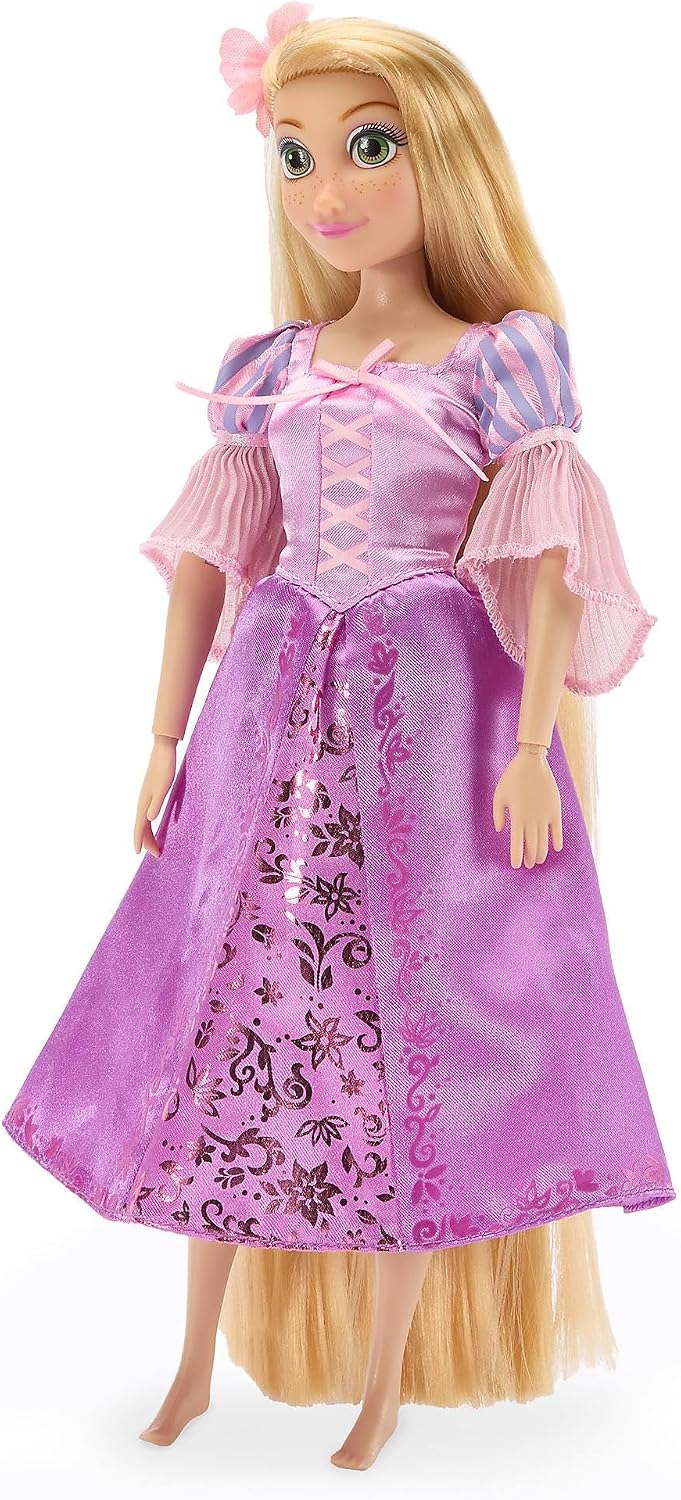 Disney Boneca Clássica Oficial da Rapunzel Store para Crianças, Enrolados, 30 cm, Brinquedo Totalmente Articulado com Lindo Vestido e Amigo Surpresa — Indicado para Maiores de 3 Anos