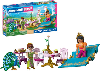 Playmobil | Princesa | Uma Visita de Longe | 2 Princesas com Tapete Voador e Festa do Chá | Estimula a Criatividade | Brinquedo de Princesa para Maiores de 4 Anos | 72054