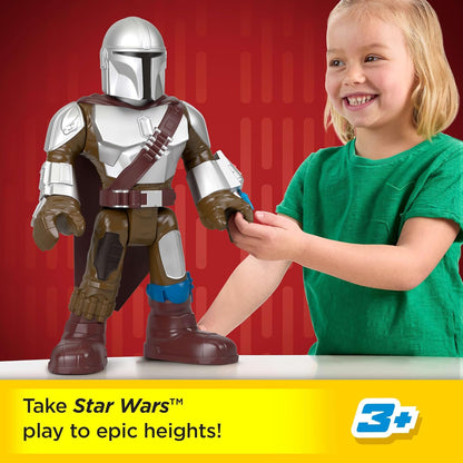 Brinquedo Fisher-Price Imaginext STAR WARS: O Mandaloriano XXL - Figura articulada de mais de 40 cm com lançador - Ideal para crianças a partir de 3 anos - HXT20