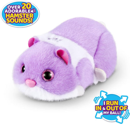 Pets Alive Hamstermania Roxo da ZURU Hamster, Animal de Estimação Eletrônico, Mais de 20 Sons Interativos, Bola de Brinquedo para Hamster para Meninas e Crianças (Roxo)