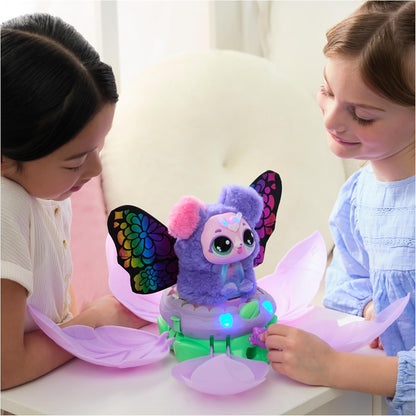 HATCHIMALS Bloomables, brinquedo interativo surpresa e flor com revelação e transformação repetíveis, mais de 100 sons e reações (os estilos variam), brinquedos infantis para meninas e meninos.