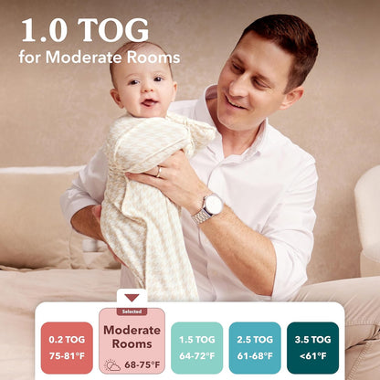 Love To Dream™ Saco de Transição Swaddle UP™, Médio 6–8,5 kg – Rosa Claro | Ajuste Perfeito com Abas Removíveis | 1.0 Tog Ideal para Primavera e Verão (20–24°C) | Algodão Lavável à Máquina e Zíper Duplo