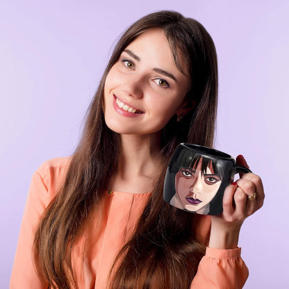 Caneca 3D para presente WOW! STUFF Wednesday and Thing | Mistério dentro | Produtos oficiais da Wednesday, itens colecionáveis, brinquedos e presentes | Para adolescentes, pré-adolescentes e adultos