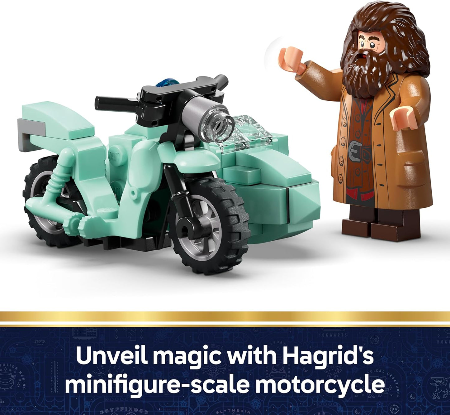 LEGO Harry Potter: A Fuga de Harry e Hagrid pela Rua dos Alfeneiros - Moto de Brinquedo com 4 Minifiguras, incluindo 2 Comensais da Morte, e uma Cena de Rua - Presente para Meninas, Meninos e Fãs a partir de 8 Anos - 76459