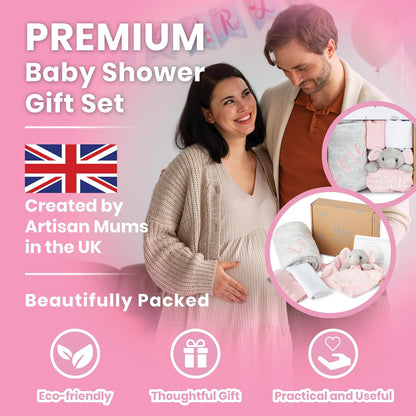 Baby Box Shop - Presentes personalizados para meninos, presente ideal para batizado: cobertor de lã, Baby Box Shop - 5 itens essenciais para recém-nascidos, ideais como presentes para chá de bebê e batizado, panos de musselina e presentes