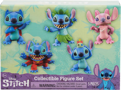 Disney, Conjunto de figuras colecionáveis do Stitch, da Lilo da com 5 peças, brinquedos infantis para crianças a partir de 3 anos da Just Play.