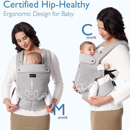 Momcozy Canguru para Bebês Recém-nascidos e Crianças Ergonômico, Aconchegante e Leve
