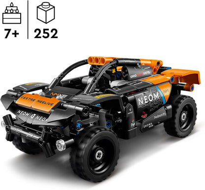 LEGO Brinquedo de carro de corrida Technic NEOM McLaren Extreme E para crianças, meninos e meninas com mais de 7 anos que amam carros modelo, conjunto de veículos de corrida off-road pull-back, ideia de presente de aniversário 42166