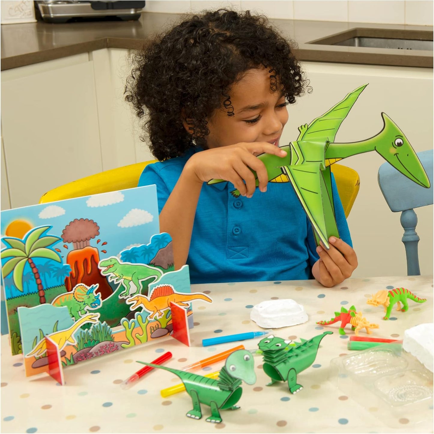 Galt Toys, Crie e Descubra - Dino Craft, Kits de Artesanato para Crianças a partir de 5 Anos