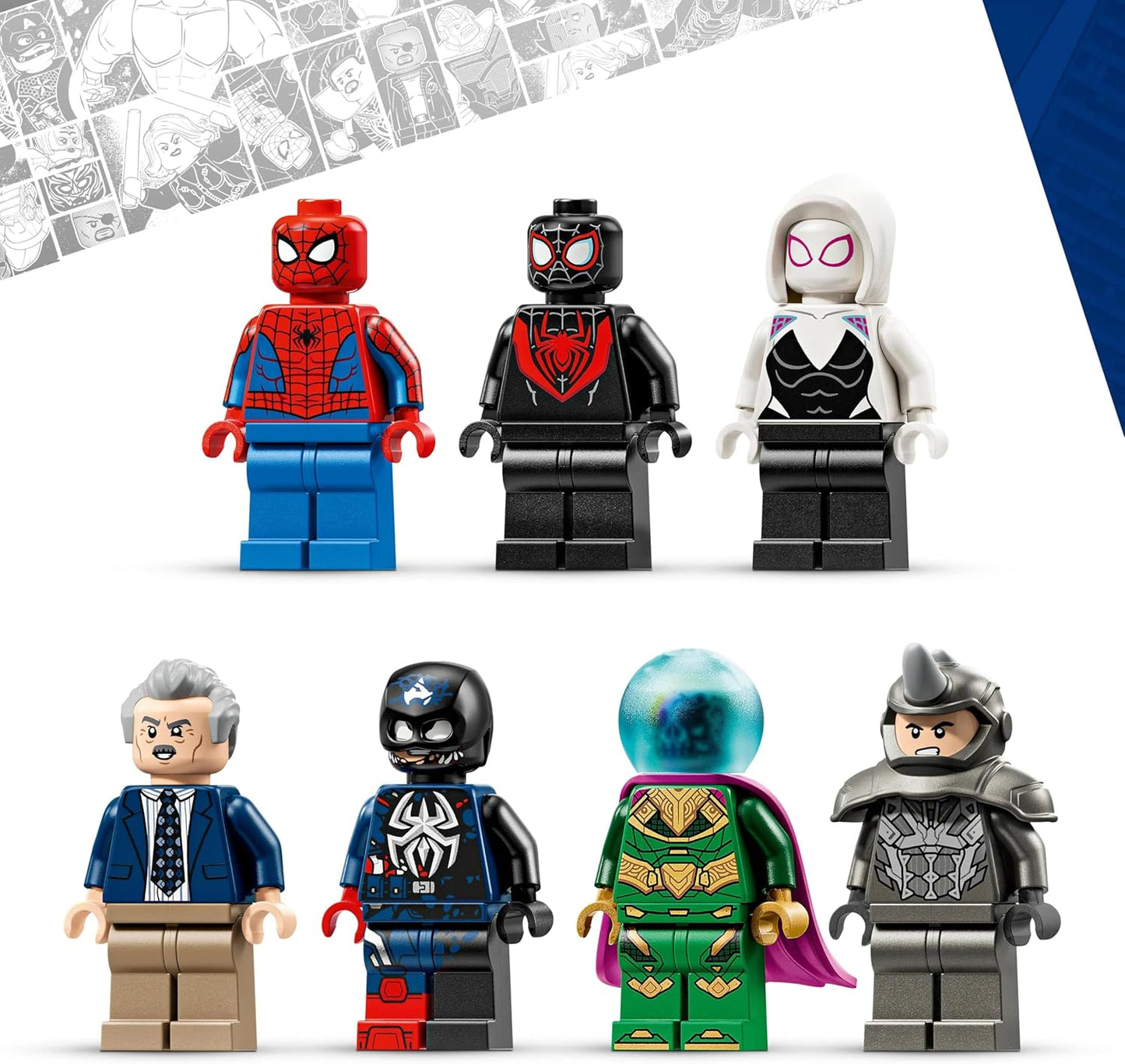 LEGO | Marvel Homem-Aranha vs. Mysterio: Prédio do Clarim Diário - Brinquedo de Super-Herói com Figura de Ação Mecânica e 7 Minifiguras - Presente de Aniversário para Meninos a partir de 10 Anos e Fãs do Filme - 76342