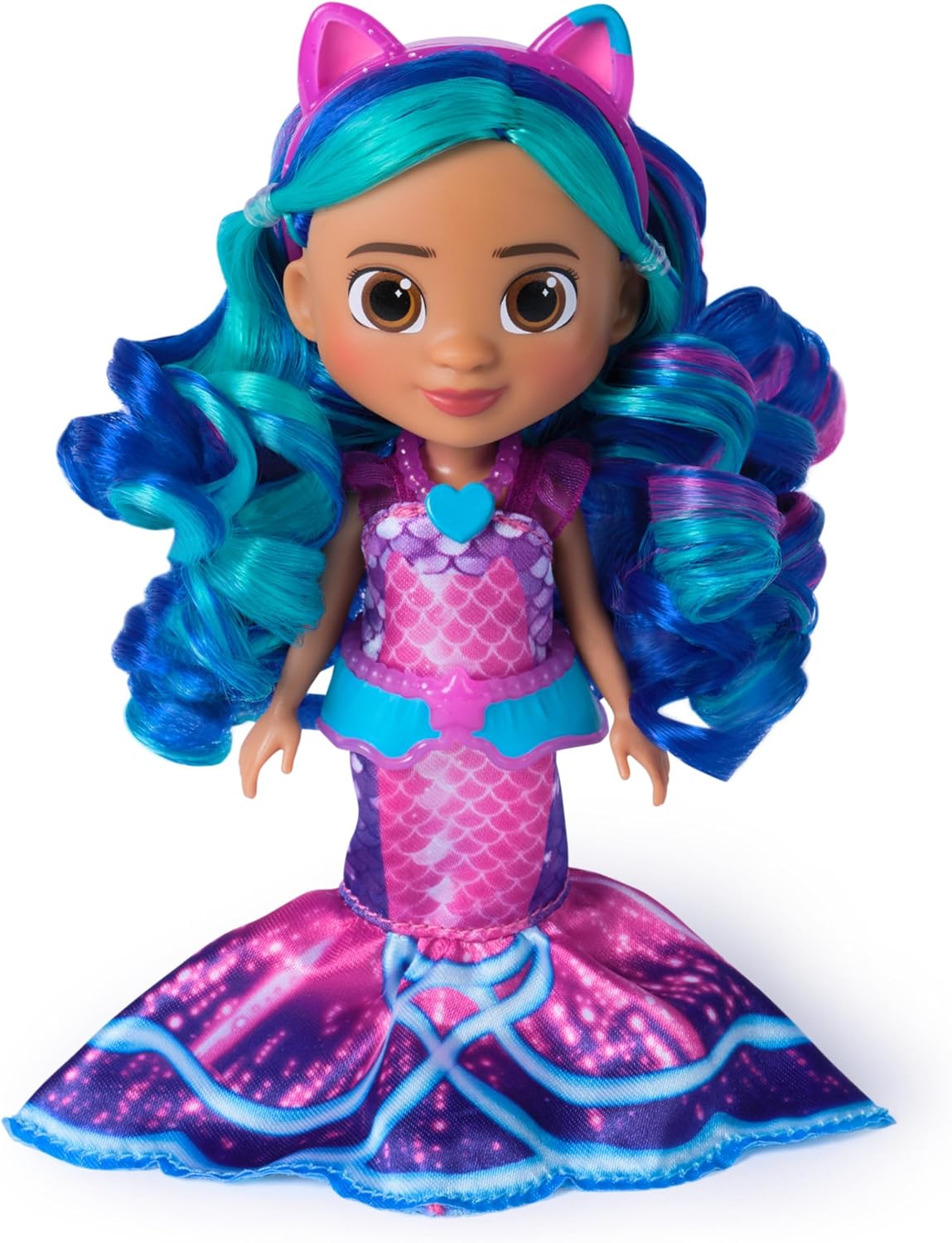 Gabby's Dollhouse: Boneca Gabby, a Sereia Fantástica, do filme, com roupas e acessórios temáticos de sereia. Brinquedo infantil para meninas e meninos a partir de 3 anos.