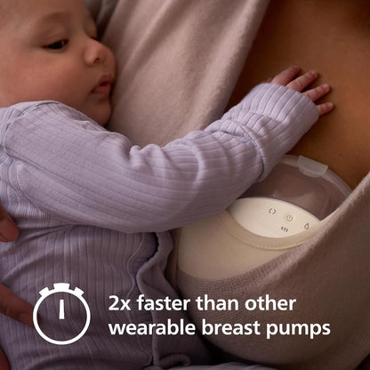 Philips Bomba tira-leite elétrica vestível Avent Natural Care (uso com as mãos livres) – imita o ritmo de sucção do bebê; protetor mamário SkinSense para máximo conforto – SCF494/11