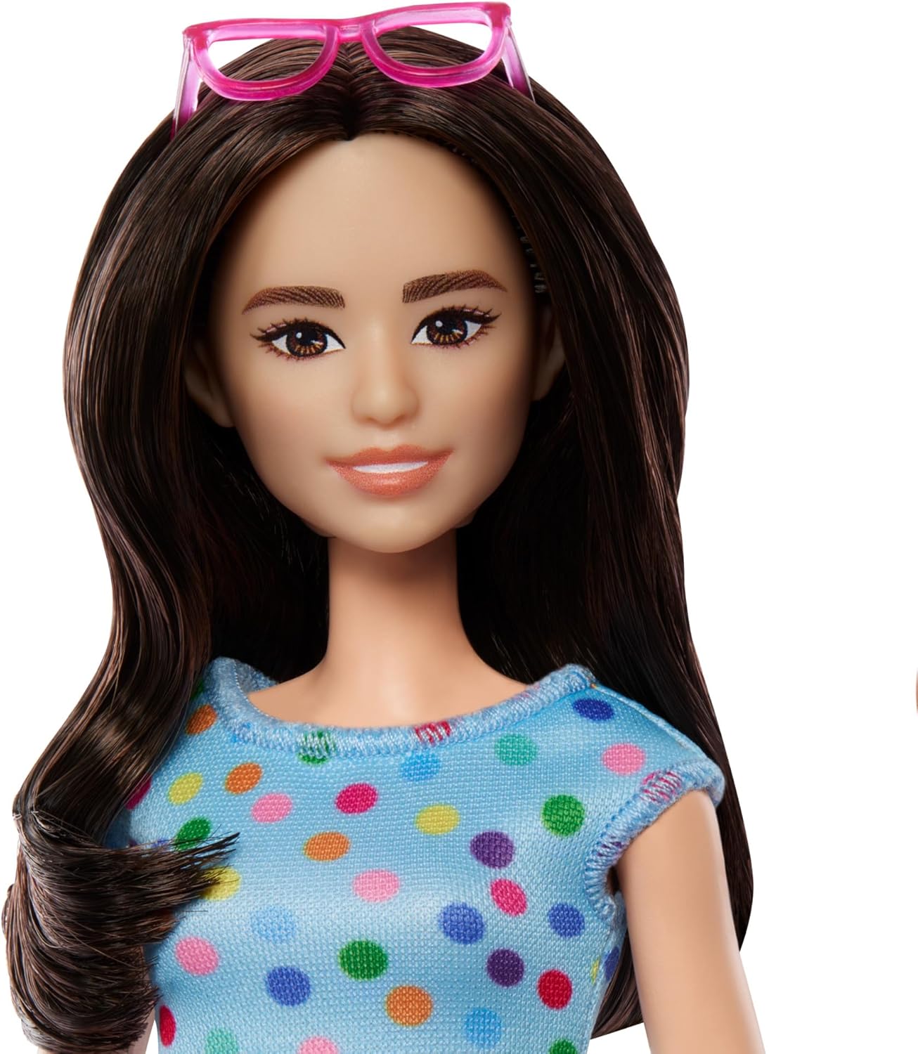 Barbie Therapist Doll Art Therapy Set, muñeca pequeña con camisa emoji giratoria y accesorios que incluyen mascota, piezas con temas artísticos, pegatinas y más, HRG48