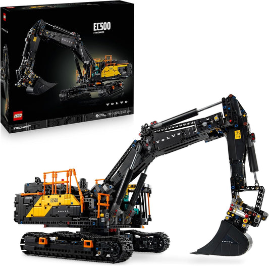 LEGO Technic Escavadeira Híbrida Volvo EC500 - Kit de Modelo de Veículo de Construção Motorizado para Adultos - Inclui Braço Articulado e Esteiras, além de Ferramentas de Martelo e Pá - Ideia de Presente - 42215