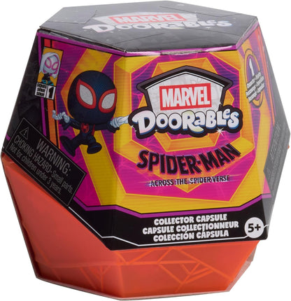 Just Play Marvel Doorables Spider-Verse Collector Capsule, figuras colecionáveis, para meninos e meninas a partir de 5 anos.