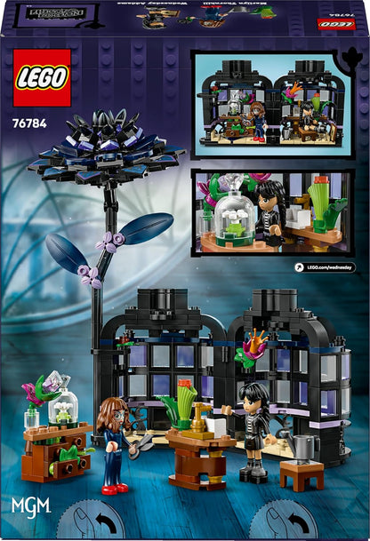 LEGO Wednesday Black Dahlia Flower Toy - Modelo que abre para brincar e exibir, com 2 mini bonecas e acessórios - Presente para meninas e meninos a partir de 9 anos e fãs da série de TV - 76784