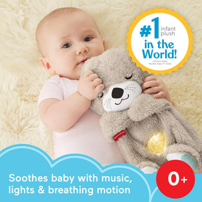 Lontra Fisher-Price Soothe 'N Snuggle | Brinquedos e presentes para recém-nascidos | Pelúcia macia com luz e som | Presente para meninas e meninos | Itens essenciais para recém-nascidos, FXC66