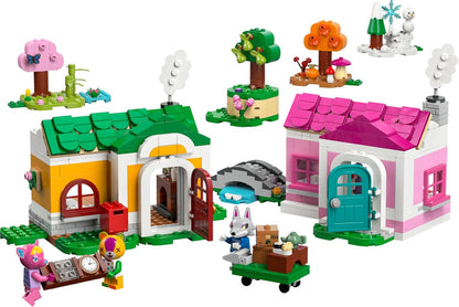 LEGO Animal Crossing Casas Criativas: Estações da Diversão - Brinquedo 2 em 1 com 2 modelos de casas e minifiguras do Stitches, Fuchsia e Fang - Presente para fãs e meninas a partir de 7 anos - 77057
