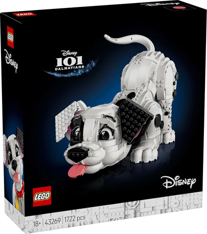 Figura de cachorrinho LEGO Disney 101 Dálmatas - Conjunto de construção personalizável para adultos - Transforma-se em 1 de 6 cachorrinhos fofos com cabeça e cauda giratórias - Ideia de presente de decoração faça você mesmo para fãs 43269
