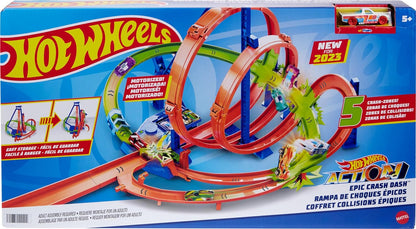 Hot Wheels Let's Race Netflix Juego de pistas, tablero de choque épi