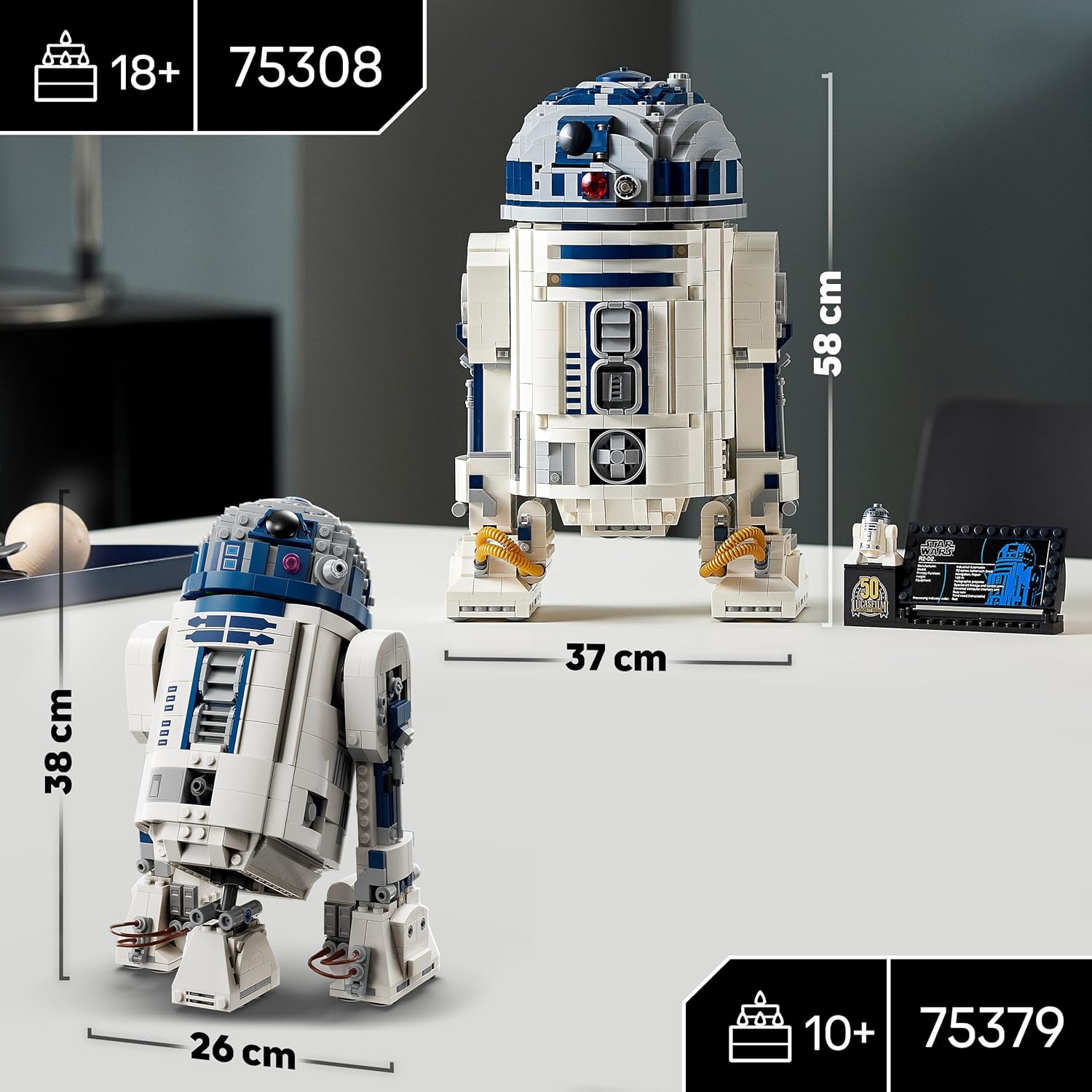 LEGO Conjunto de construção Droid Star Wars R2-D2 para adultos, modelo