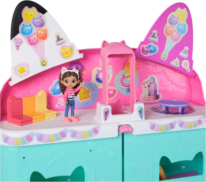 Gabby's Dollhouse: Casa de bonecas do filme Meow-Mazing com figura da Gabby e acessórios, escala 1:12
