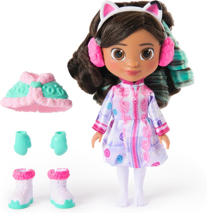 Gabby's Dollhouse: Do filme, Gabby, a Doce Guloseima, Boneca de 15 cm, Roupa de Neve e Acessórios com Tema de Doces, Brinquedos Infantis para Meninas e Meninos a partir de 3 Anos