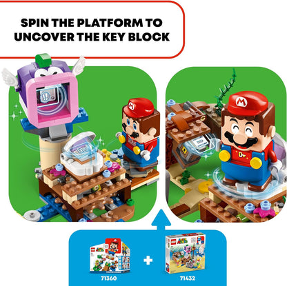 LEGO Conjunto de expansão de aventura Sunken Shipwreck de Super Mario Dorrie, brinquedo colecionável para meninos, meninas e crianças de 7 anos ou mais com figuras de personagens de jogos Cheep Cheep e Blooper, presente para jogadores 71432