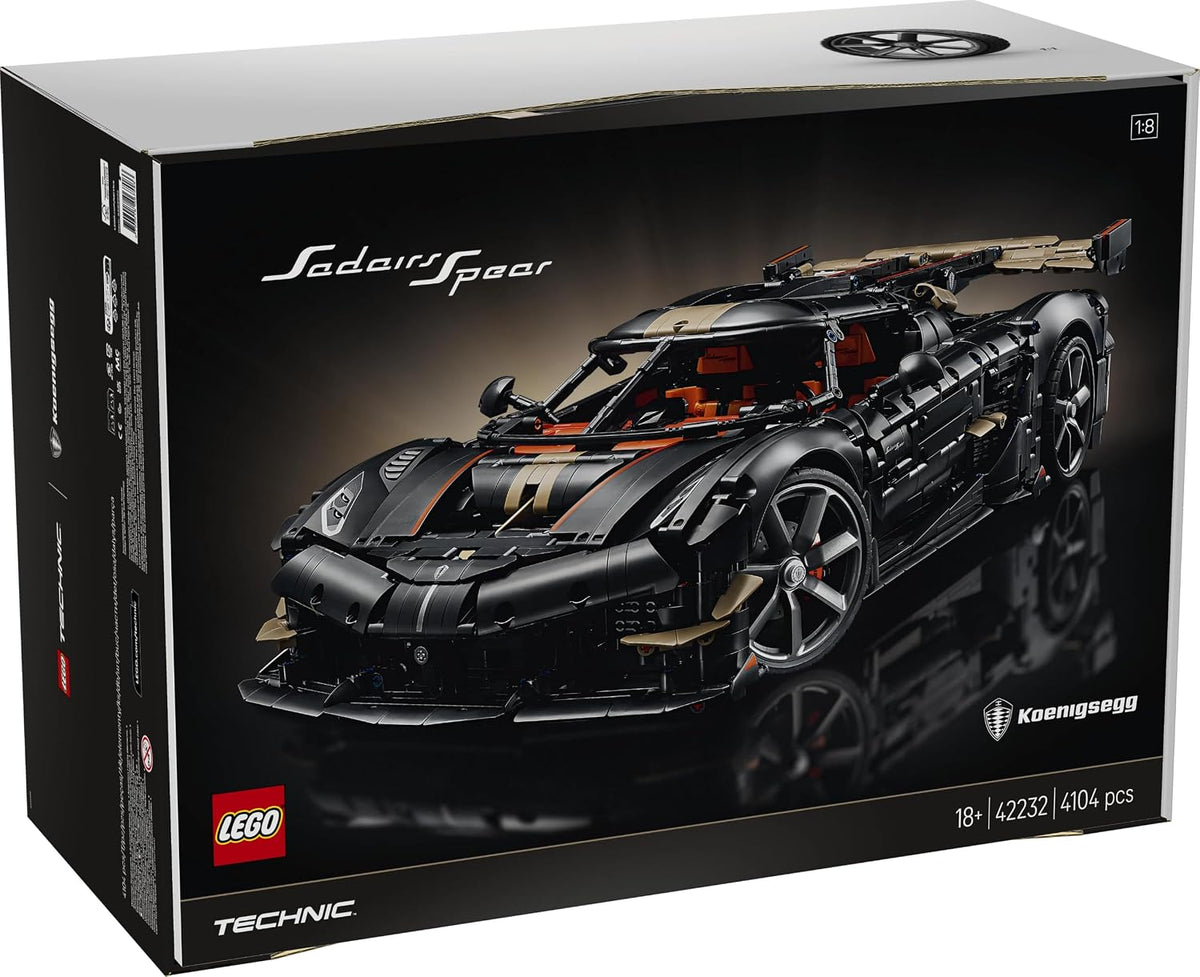 LEGO Technic Koenigsegg Jesko Absolut 42232 | Conjunto para adultos, modelo de carro, kit STEM com motor V8, suspensão triplex e "Modo Fantasma"...